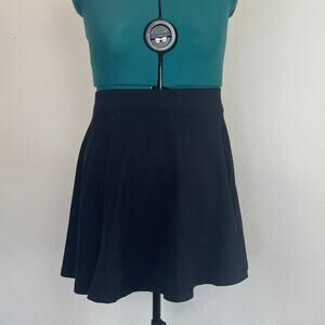 Divided Black Skater Skirt, Size L